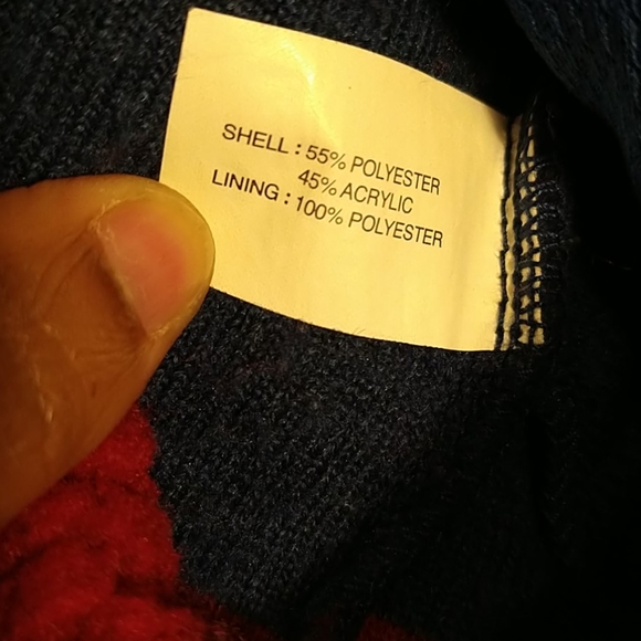 Gap red and blue teddy bear sweater - Picture 4 of 9